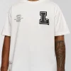 Hype Heavyweight Unisex Oversized Tee - Off White-Black