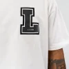 Hype Heavyweight Unisex Oversized Tee - Off White-Black