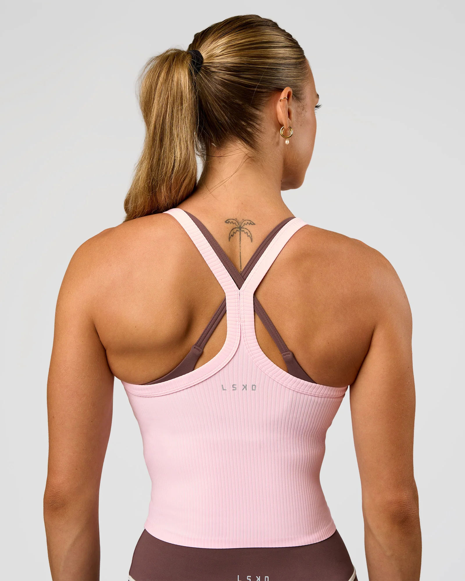 Flame Ribbed Tank - Marshmallow