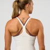 Flame Ribbed Tank - Off White