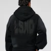 Memory In Motion Ultra Heavyweight Zip Thru Hoodie - Black Washed
