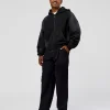 Memory In Motion Ultra Heavyweight Zip Thru Hoodie - Black Washed