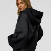 Memory In Motion Ultra Heavyweight Zip Thru Hoodie - Black Washed