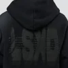 Memory In Motion Ultra Heavyweight Zip Thru Hoodie - Black Washed