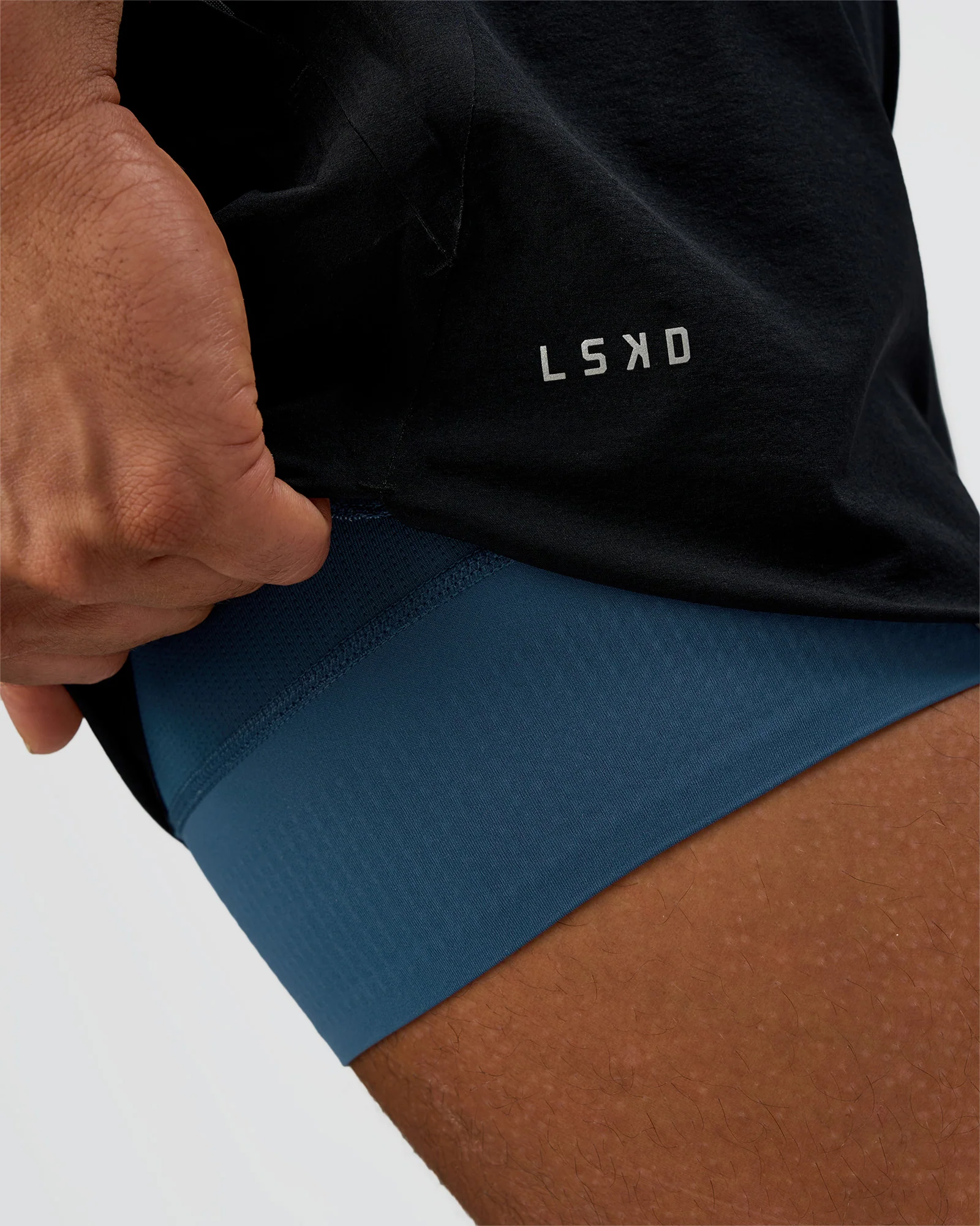 Hybrid Lined 5" Short - Black-Indigo