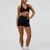 Liberate High-Rise 4" Short Pockets - Black-Cocoa Powder