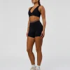 Liberate High-Rise 4" Short Pockets - Black-Cocoa Powder