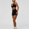 Liberate High-Rise 4" Short Pockets - Black-Cocoa Powder