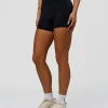 Liberate High-Rise 4" Short Pockets - Black-Cocoa Powder