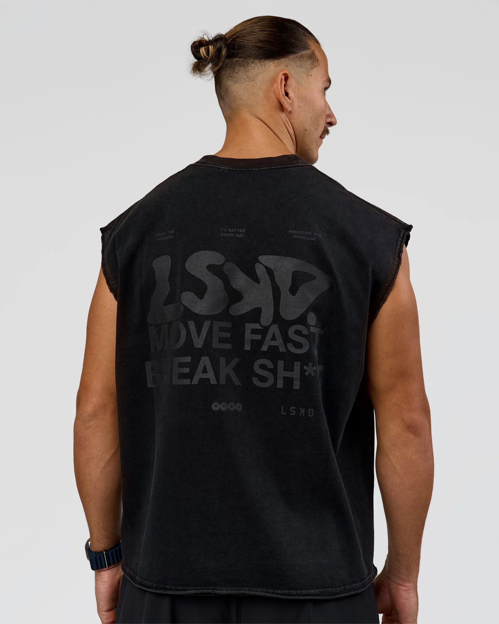 Move Fast Heavyweight Boxed Tank - Black Washed