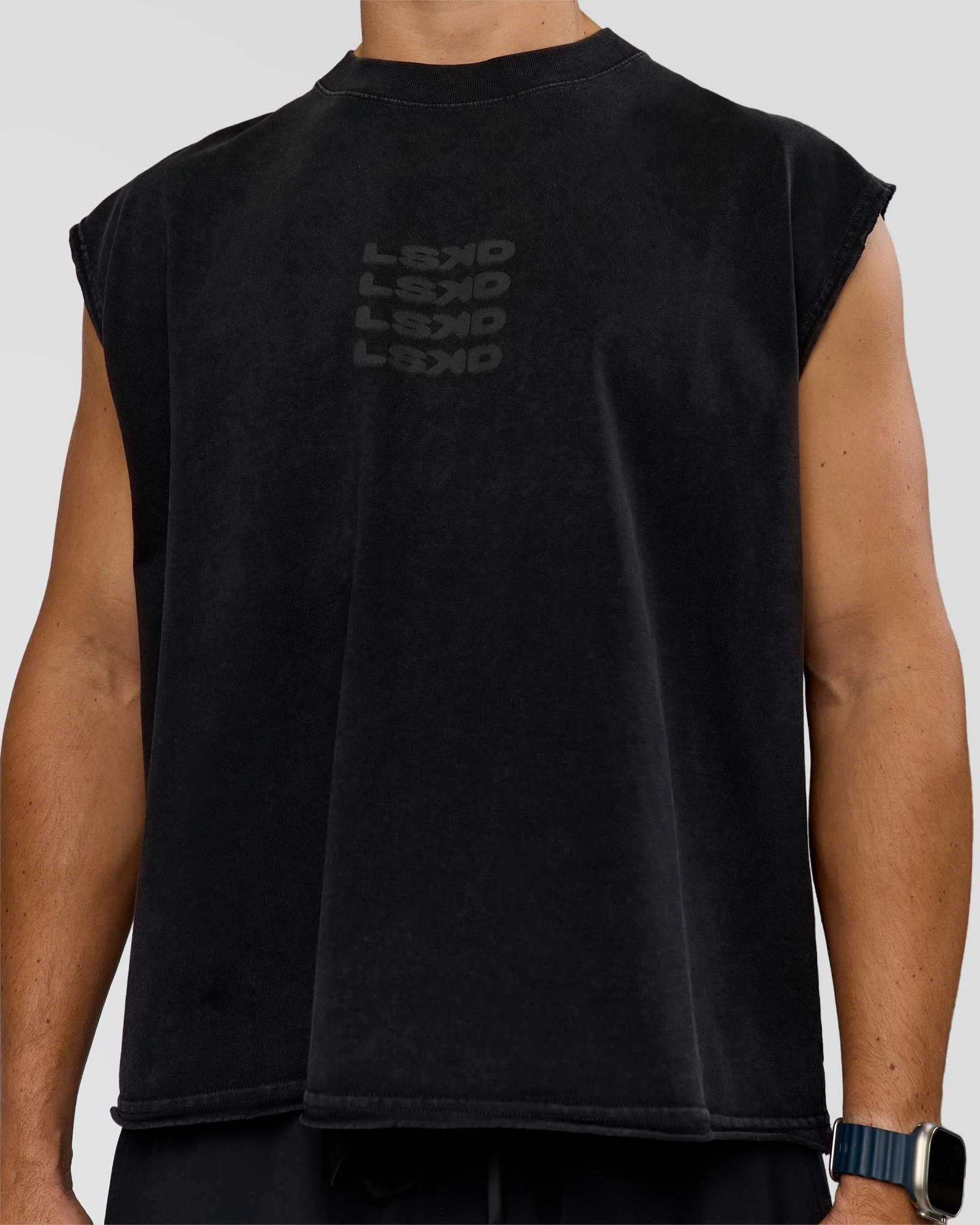 Move Fast Heavyweight Boxed Tank - Black Washed