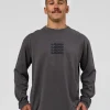 Move Fast Heavyweight Oversized Long Sleeve Tee - Dark Storm Washed