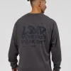 Move Fast Heavyweight Oversized Long Sleeve Tee - Dark Storm Washed