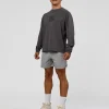 Move Fast Heavyweight Oversized Long Sleeve Tee - Dark Storm Washed