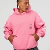 CFT BNE 26 Unisex Oversized Hoodie - Candy Pink-Black