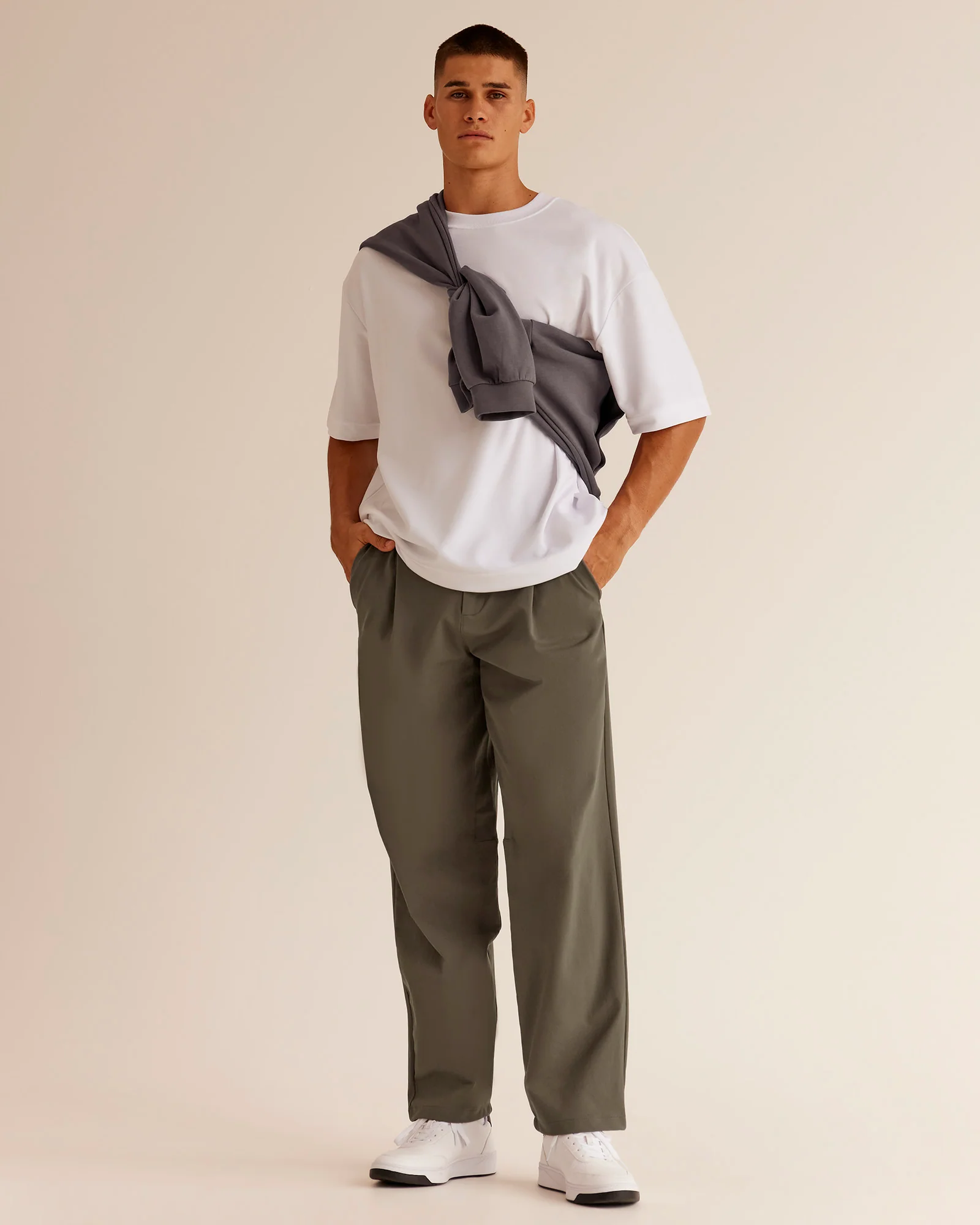 All Day ZeroCrease™ Wide Leg Pant - Walnut Grey