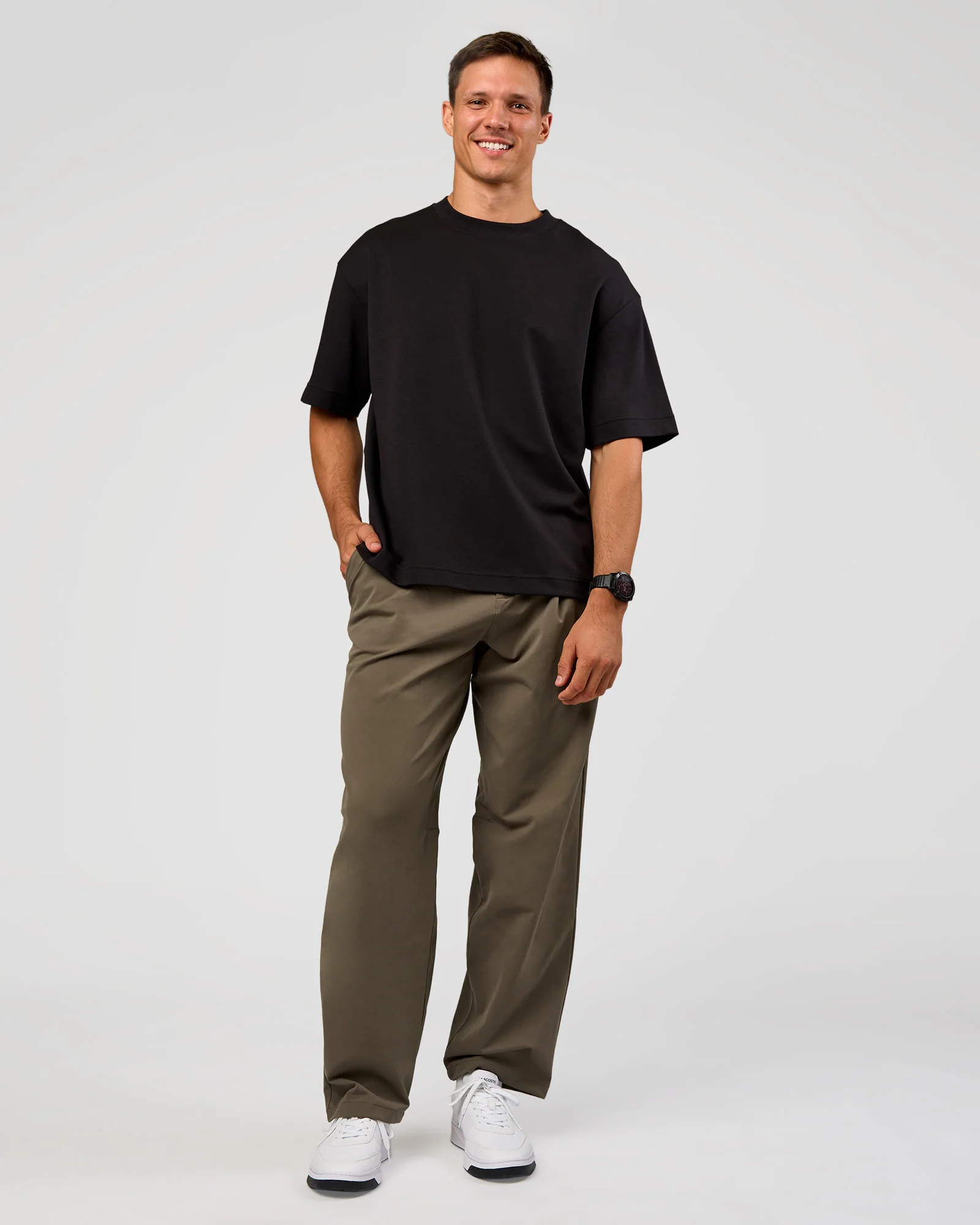 All Day ZeroCrease™ Wide Leg Pant - Walnut Grey