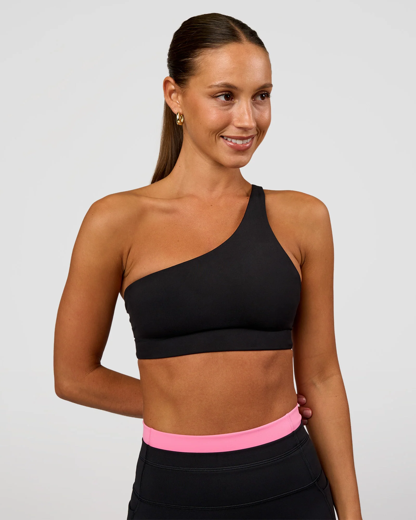Muse Asymmetric  Sports bra - Black