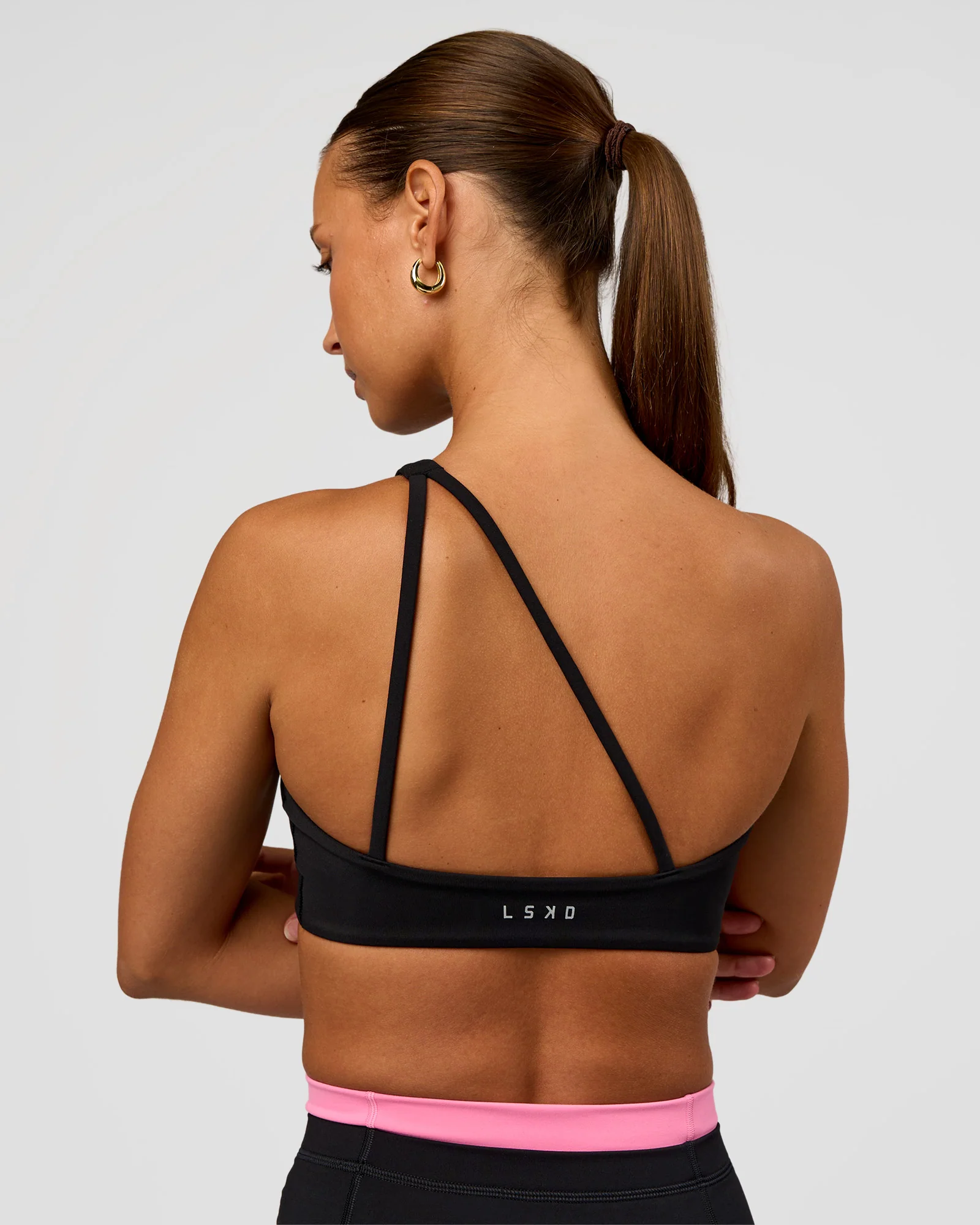 Muse Asymmetric  Sports bra - Black