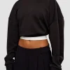 Everyday Elevation Waffle Oversized Sweater - Black