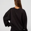 Everyday Elevation Waffle Oversized Sweater - Black
