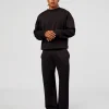 Everyday Elevation Waffle Oversized Sweater - Black