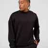 Everyday Elevation Waffle Oversized Sweater - Black