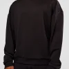 Everyday Elevation Waffle Oversized Sweater - Black