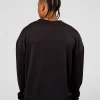 Everyday Elevation Waffle Oversized Sweater - Black