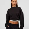Everyday Elevation Waffle Oversized Sweater - Black