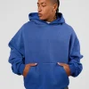 Memory In Motion Ultra Heavyweight Washed Hoodie - Electric Indigo Washed