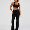 CF Fold Over High-Rise Flared Legging Tall  - Black