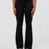 CF Fold Over High-Rise Flared Legging Tall  - Black