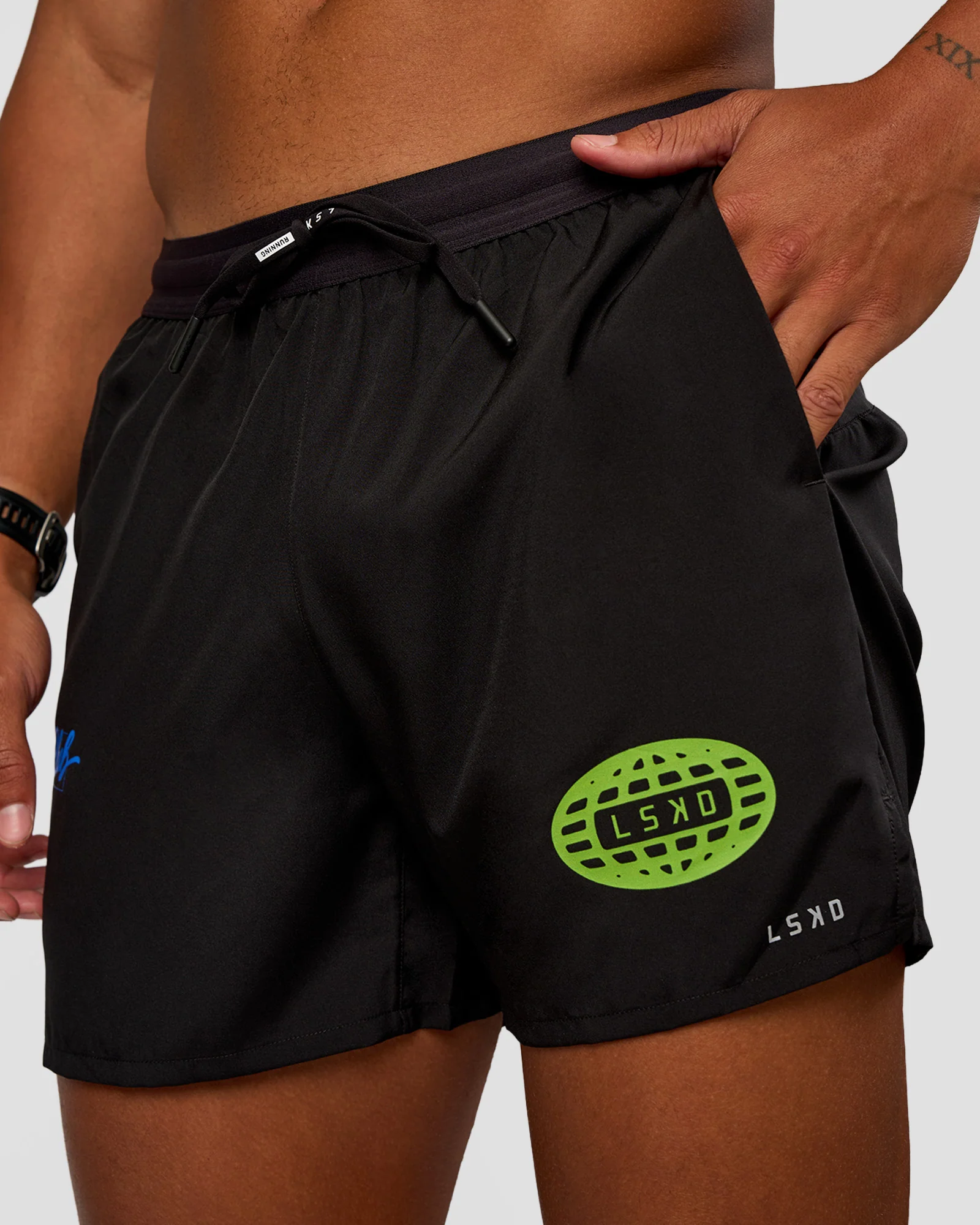 3307-pace-5-lined-running-short-black-lime-glo-indigo-1.webp Pace 5" Lined Running Short - Black-Lime Glo Indigo