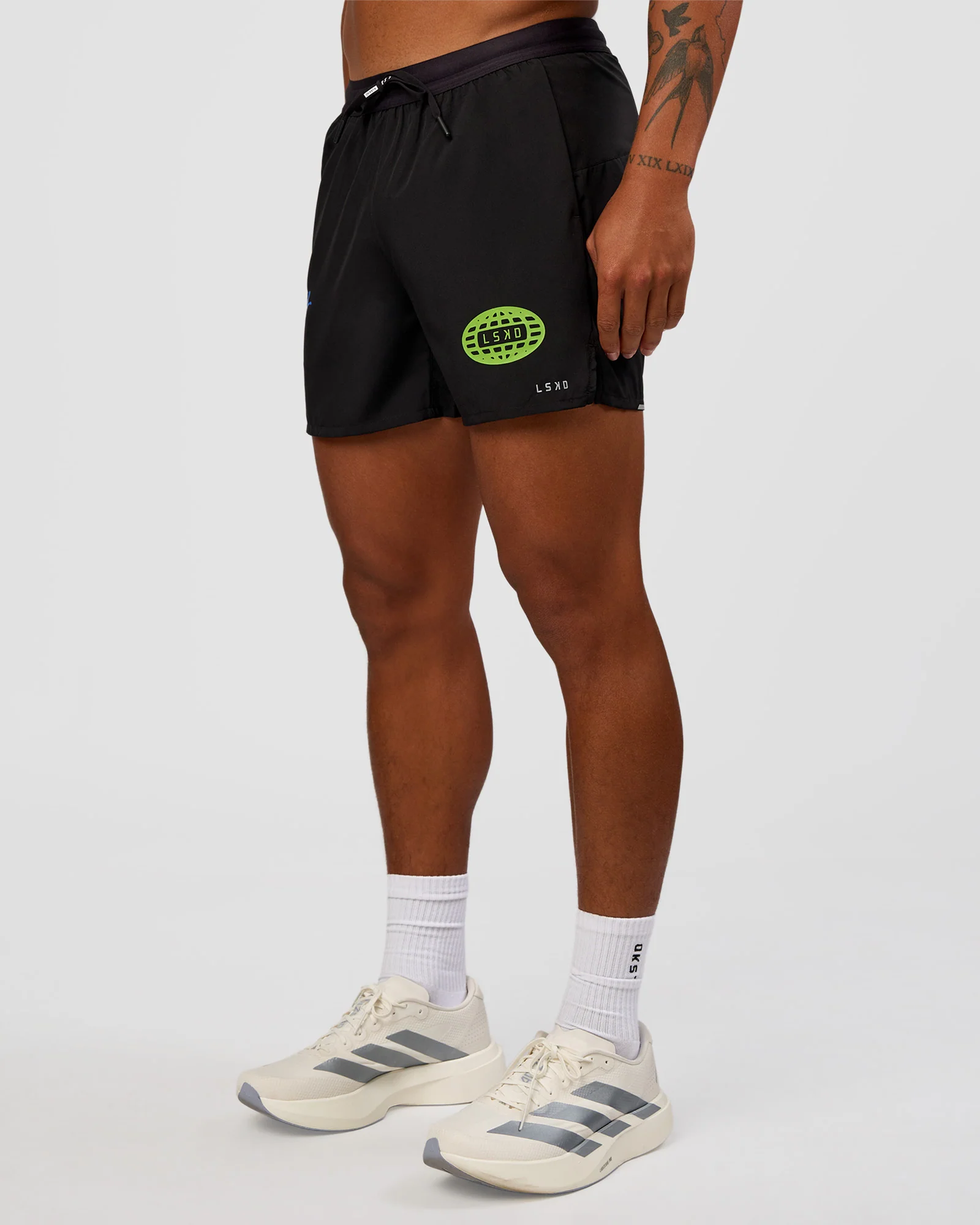 3307-pace-5-lined-running-short-black-lime-glo-indigo-9.webp Pace 5" Lined Running Short - Black-Lime Glo Indigo