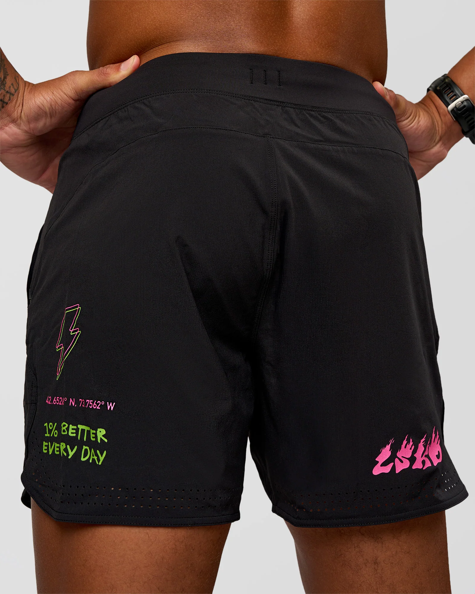Lift 6" Short - Black-Sugar Plum Lime