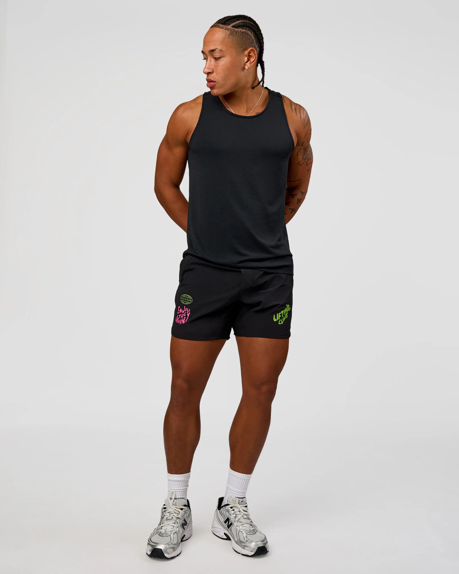 Lift 6" Short - Black-Sugar Plum Lime