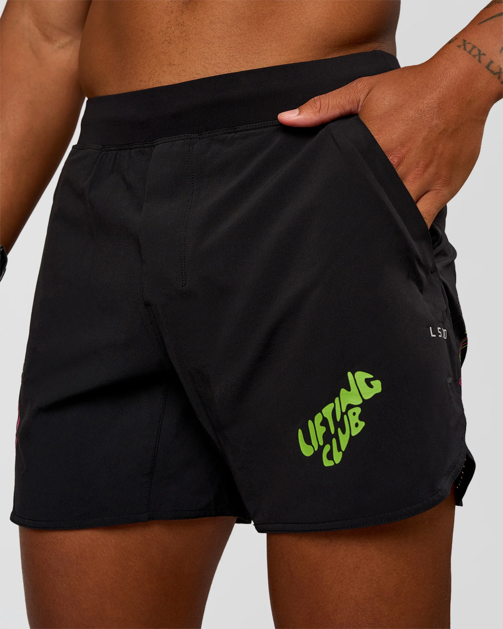 Lift 6" Short - Black-Sugar Plum Lime