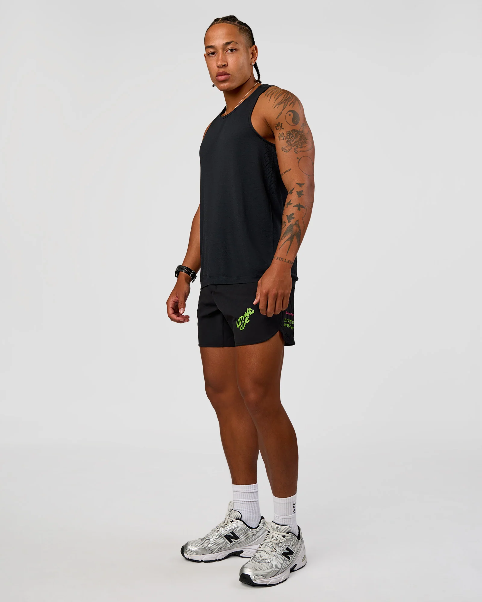 Lift 6" Short - Black-Sugar Plum Lime