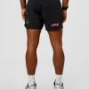 Lift 6" Short - Black-Sugar Plum Lime