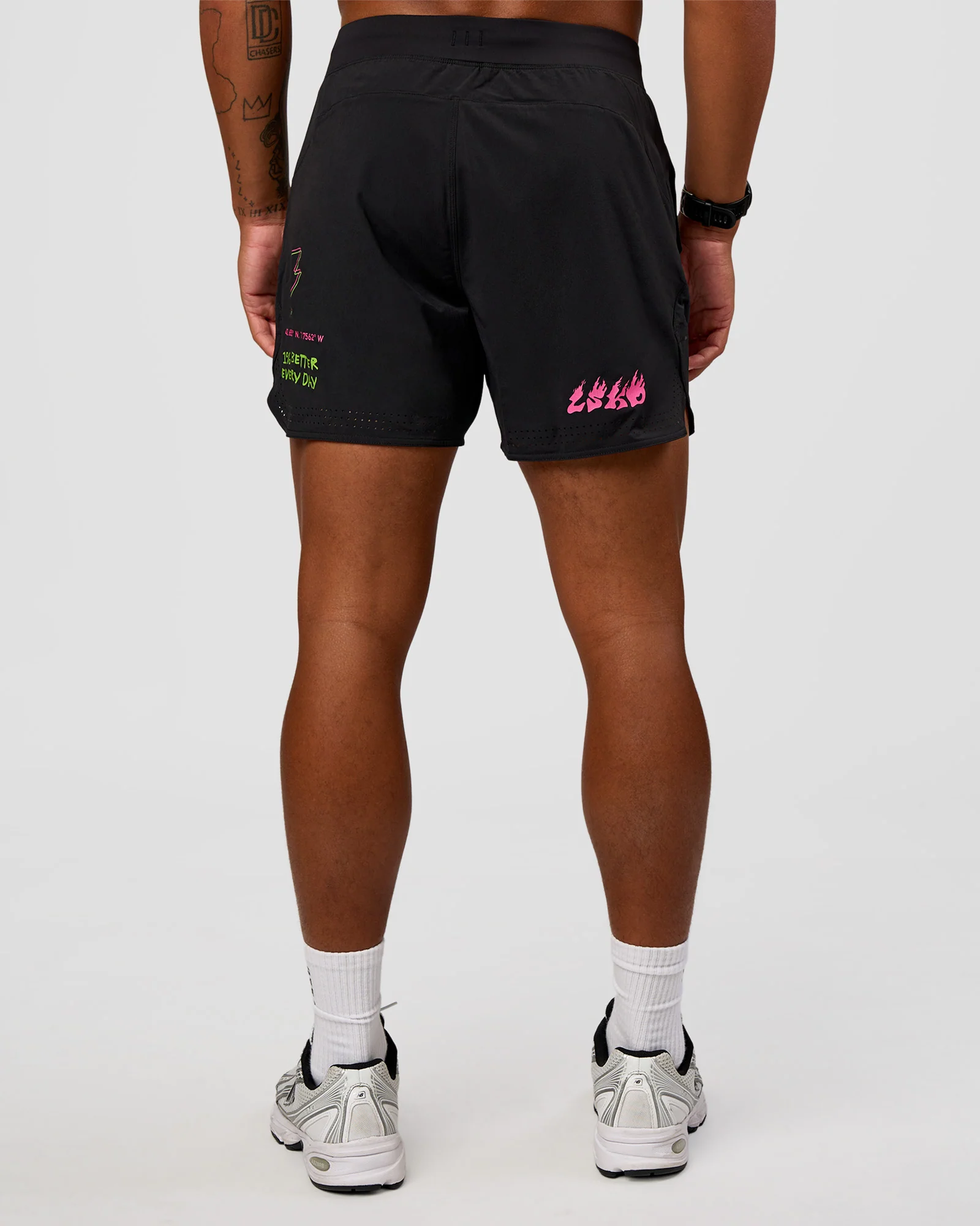 Lift 6" Short - Black-Sugar Plum Lime