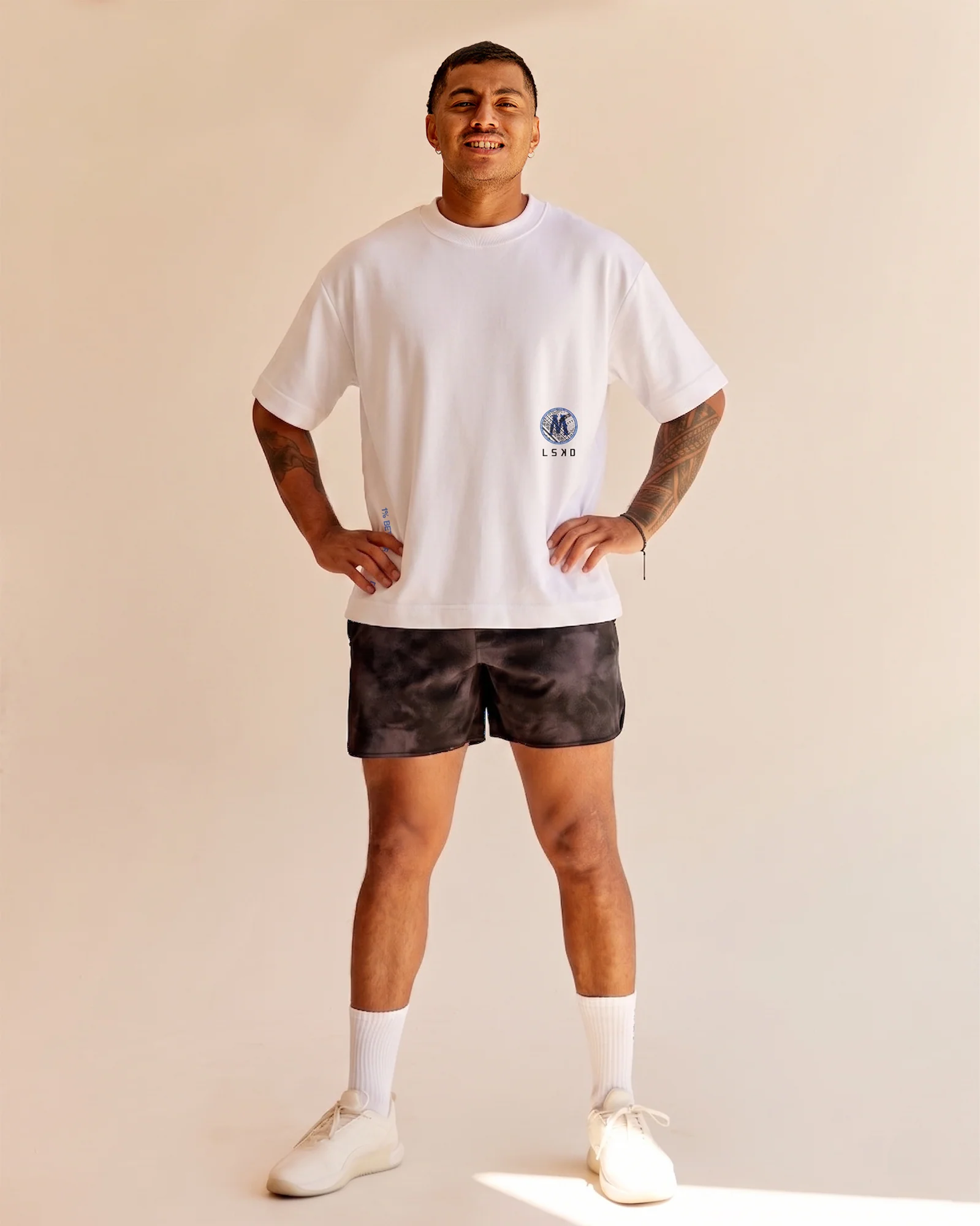 LSKD x Mr.MrSiva ZeroCrease Oversized Tee - White