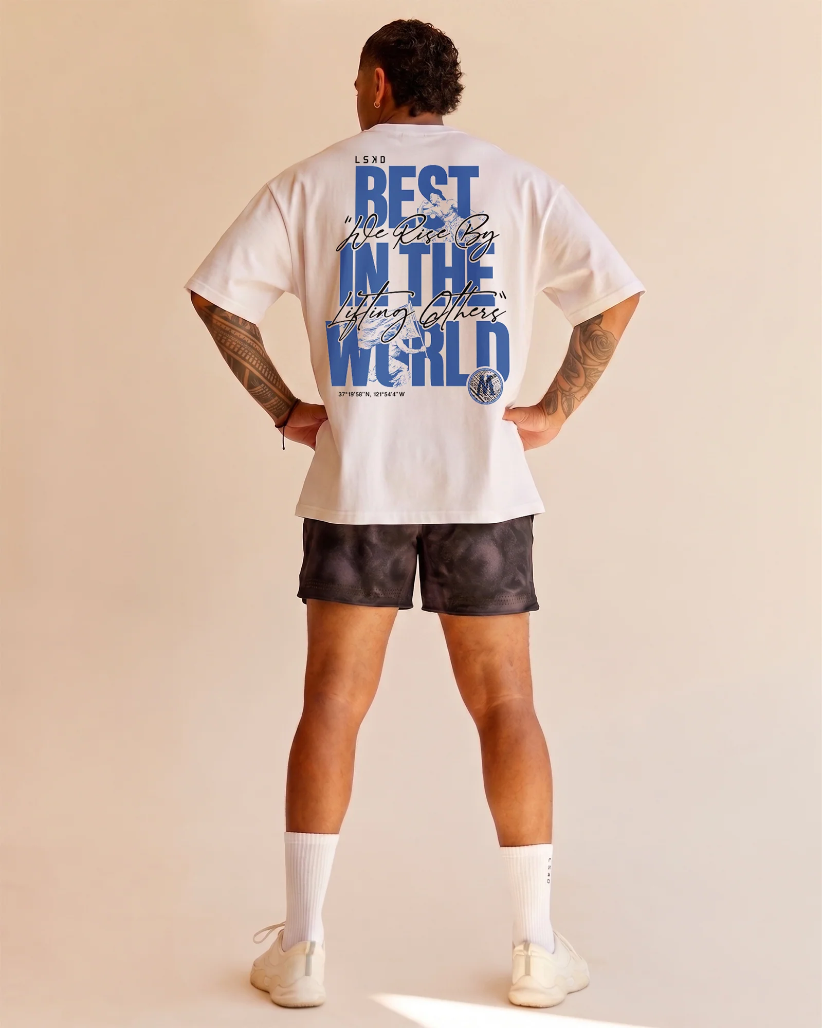 LSKD x Mr.MrSiva ZeroCrease Oversized Tee - White