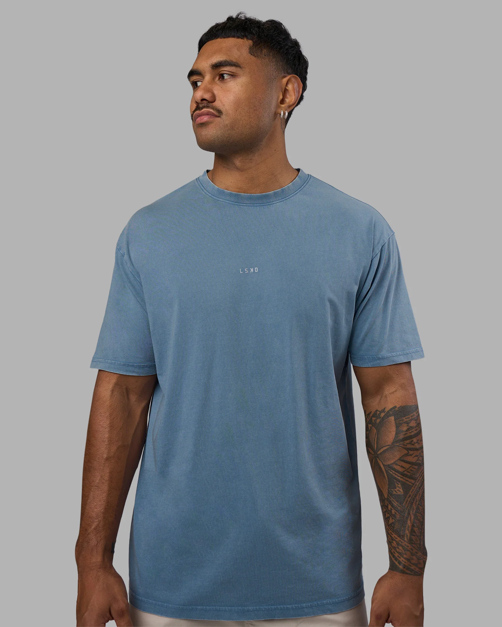 Base FLXCotton Tee Oversized - Elemental Blue Washed