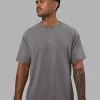 Base FLXCotton Tee Oversized - Storm Front Washed