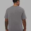 Base FLXCotton Tee Oversized - Storm Front Washed