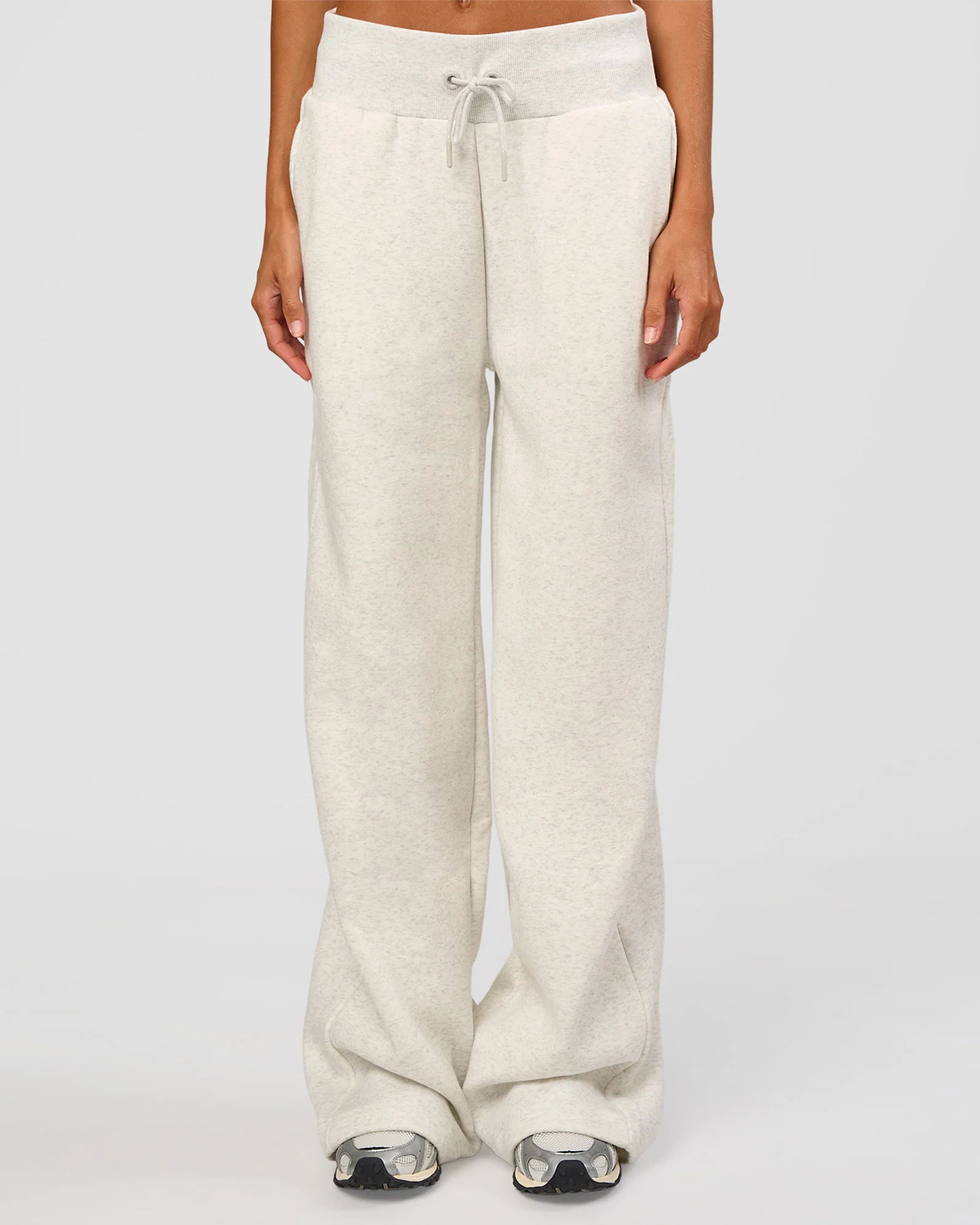 Go-To Wide Leg Track Pant Tall - Silver Marl