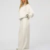Go-To Wide Leg Track Pant Tall - Silver Marl