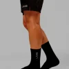 Signal Crew Socks 3 Pack - Black-White