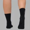 Signal Crew Pilates Grip Sock - Black-Black